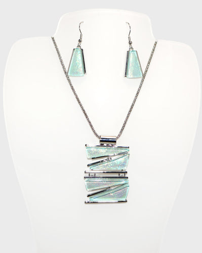 Necklace Set Stacked Triangles